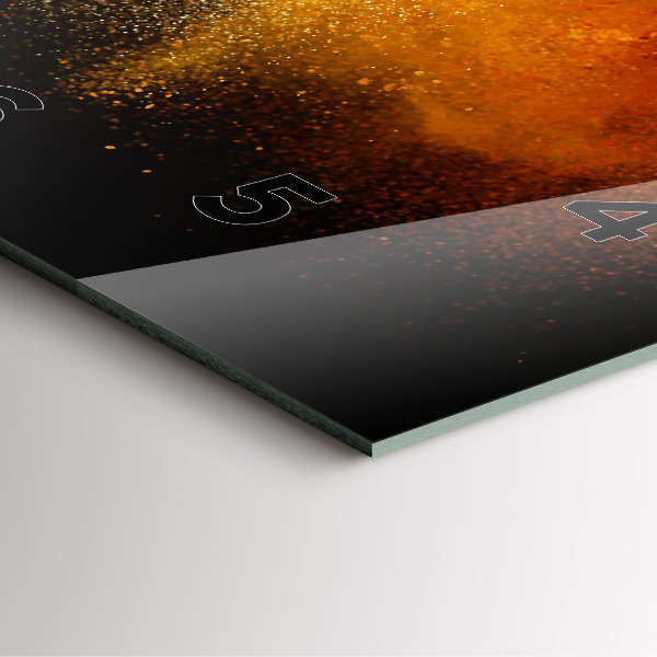 Square glass wall clock Spices scattered