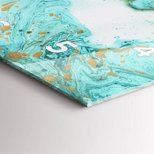 Square glass wall clock Marble texture