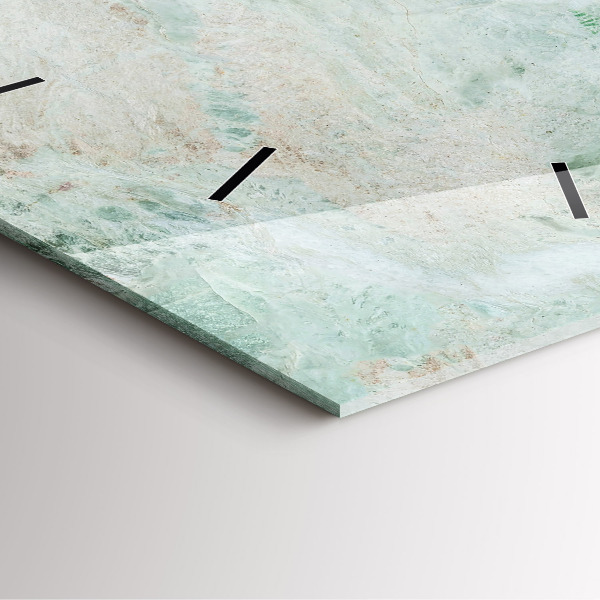 Square glass wall clock Marble Stone Texture