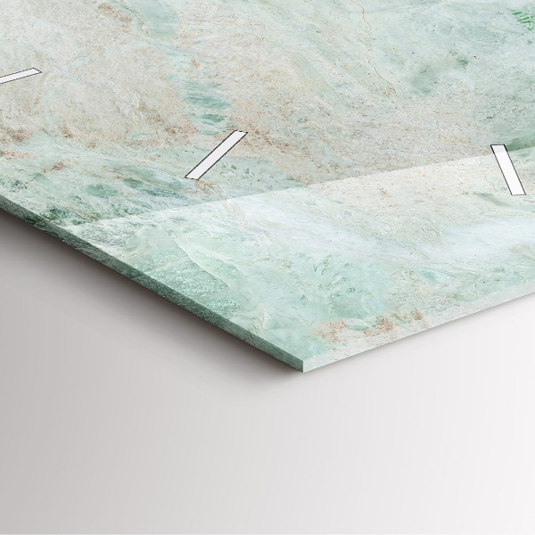 Square glass wall clock Marble Stone Texture