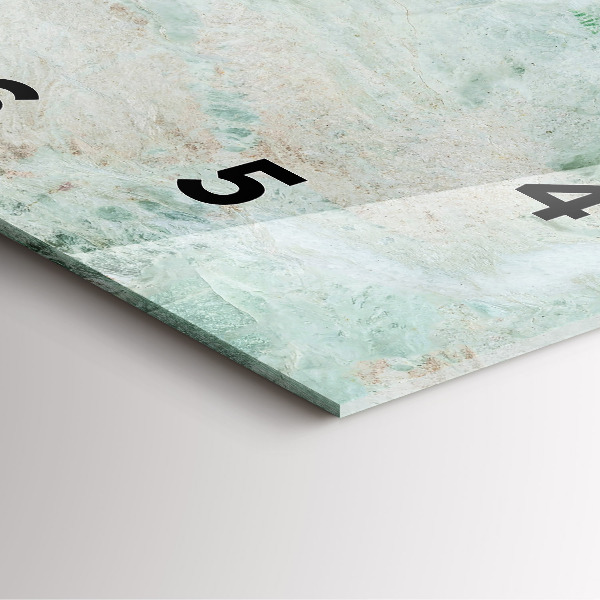 Square glass wall clock Marble Stone Texture