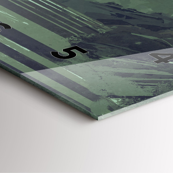 Square glass wall clock Samurai in the forest