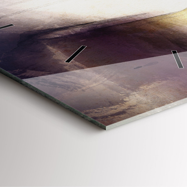 Square glass wall clock Abstract portrait of a woman