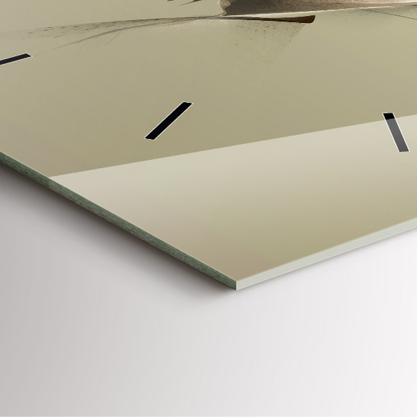 Square glass wall clock Graphic moose