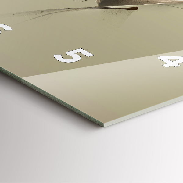 Square glass wall clock Graphic moose