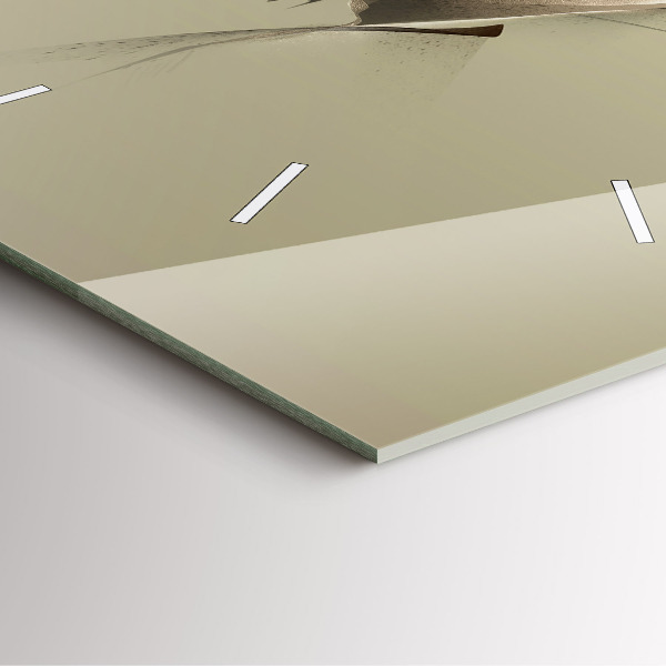 Square glass wall clock Graphic moose