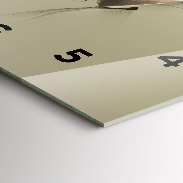 Square glass wall clock Graphic moose