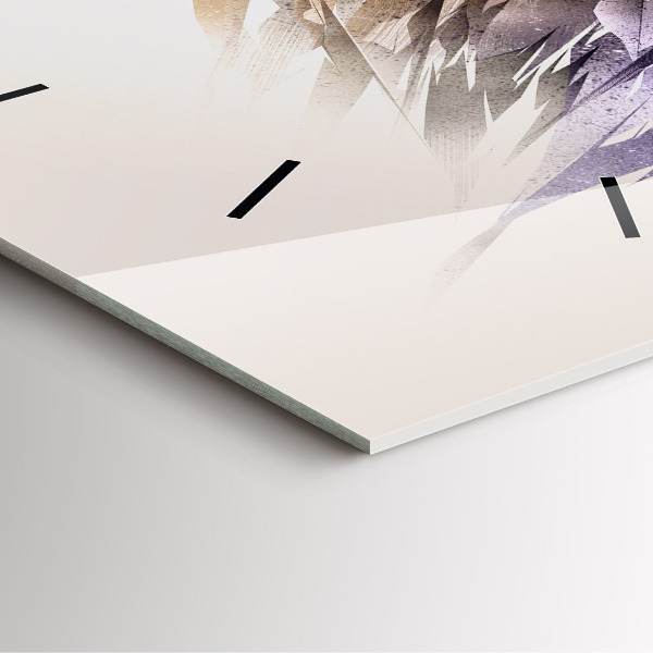 Square glass wall clock Bird of Predation