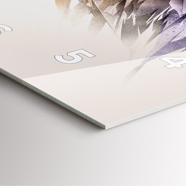 Square glass wall clock Bird of Predation