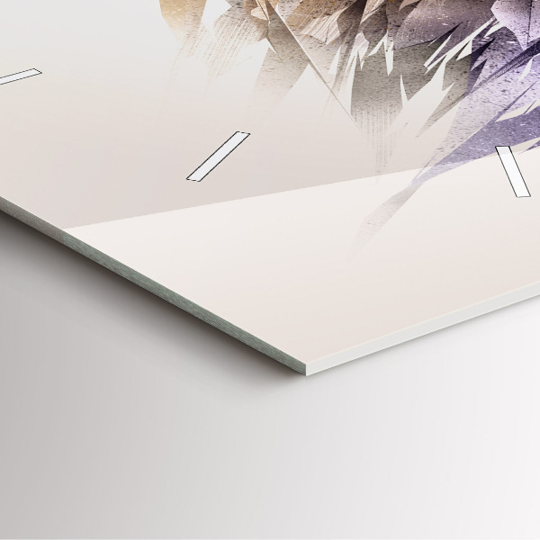 Square glass wall clock Bird of Predation