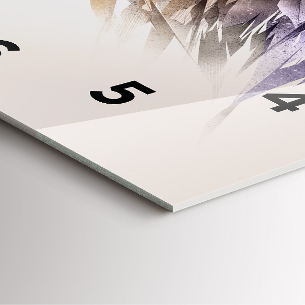 Square glass wall clock Bird of Predation