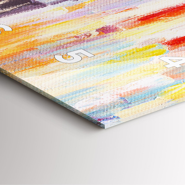 Square glass wall clock Couple in the rain