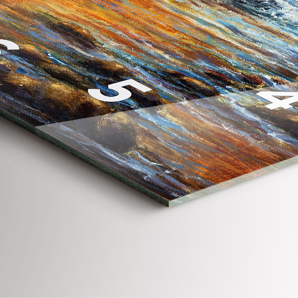 Square glass wall clock Artistic art