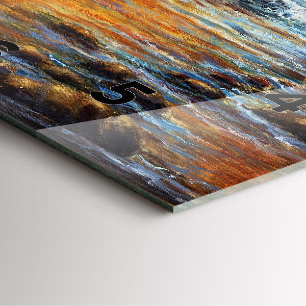 Square glass wall clock Artistic art