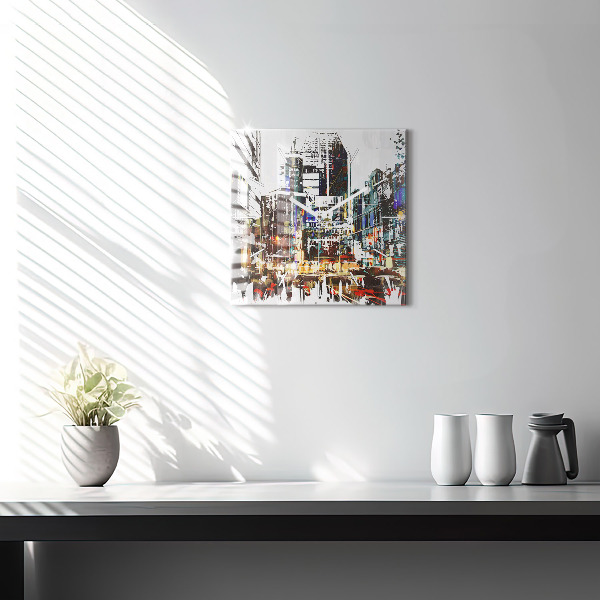 Square glass wall clock New York City