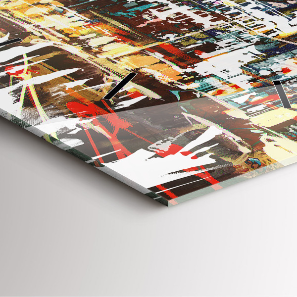 Square glass wall clock New York City