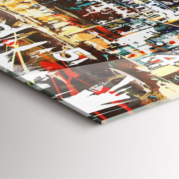Square glass wall clock New York City