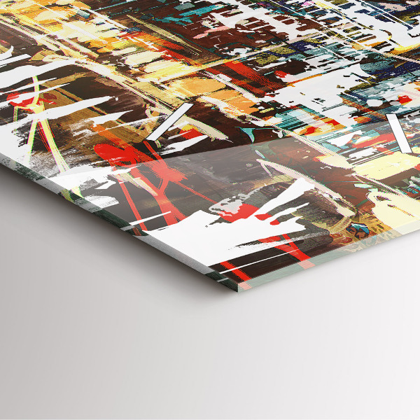 Square glass wall clock New York City