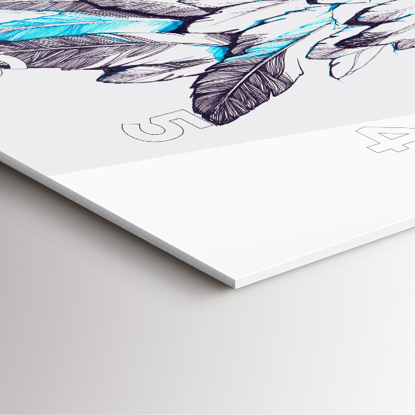 Square glass wall clock Imitation of bird wings