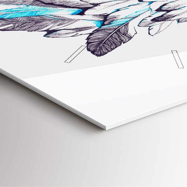 Square glass wall clock Imitation of bird wings