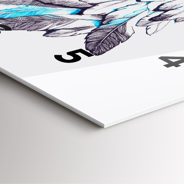 Square glass wall clock Imitation of bird wings