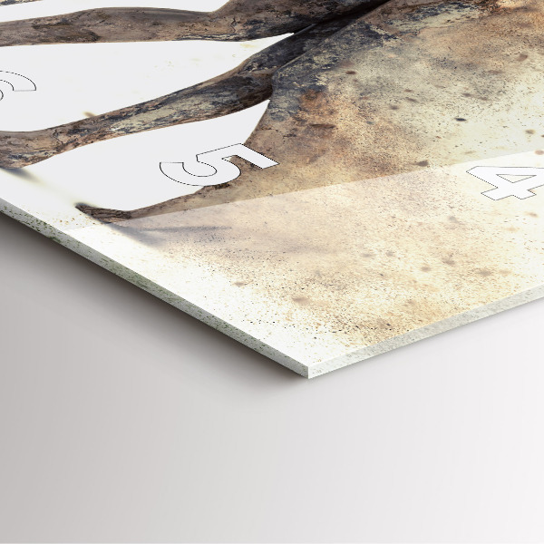 Square glass wall clock Abstract people sand