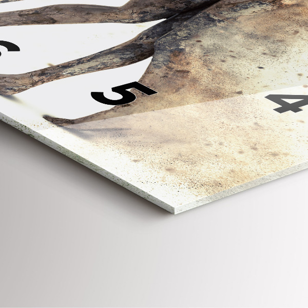 Square glass wall clock Abstract people sand