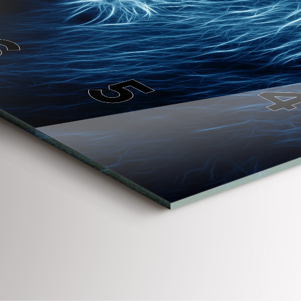 Square glass wall clock Wild lion