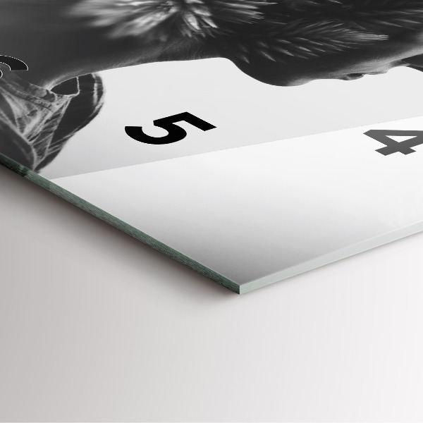 Square glass wall clock Portrait of a woman