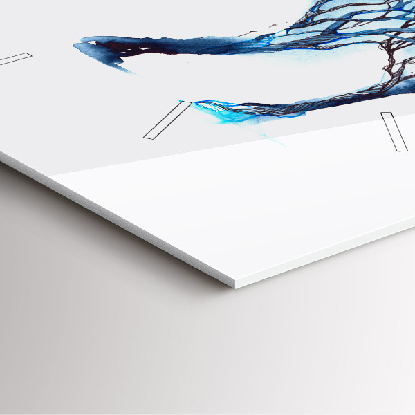 Square glass wall clock Nature of the animal