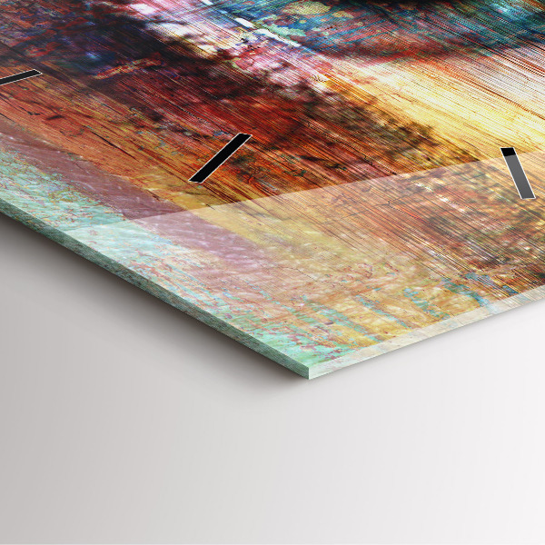 Square glass wall clock Street Art Eye