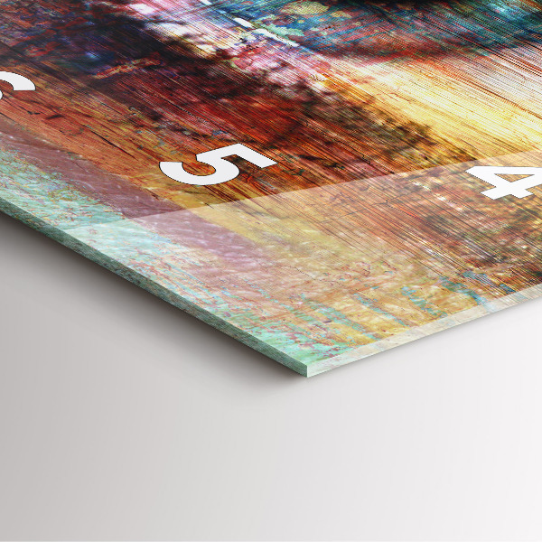 Square glass wall clock Street Art Eye