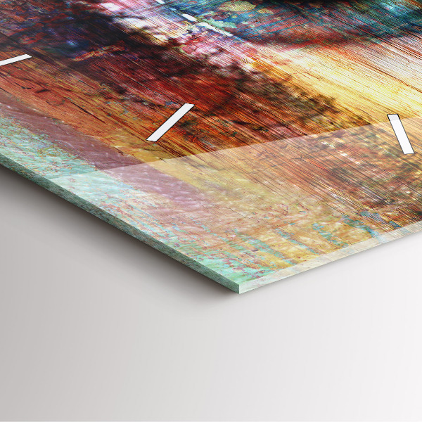 Square glass wall clock Street Art Eye