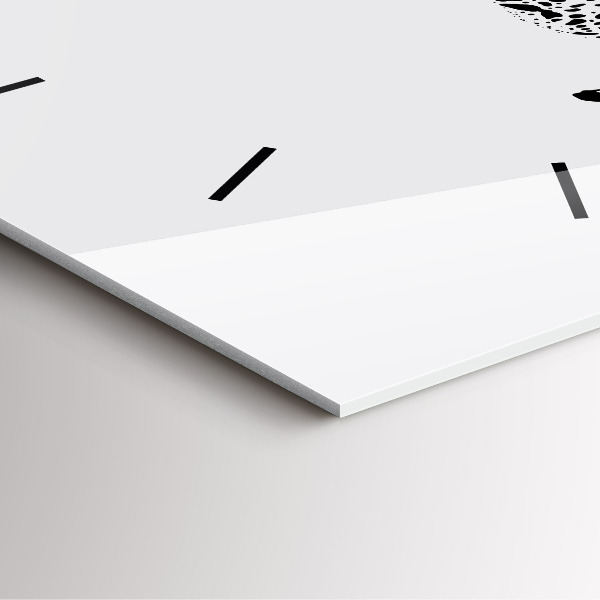 Square glass wall clock Silhouette of a panther