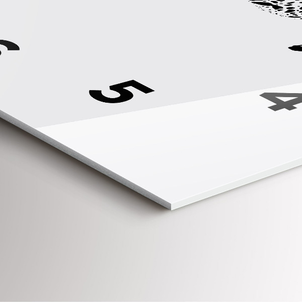 Square glass wall clock Silhouette of a panther