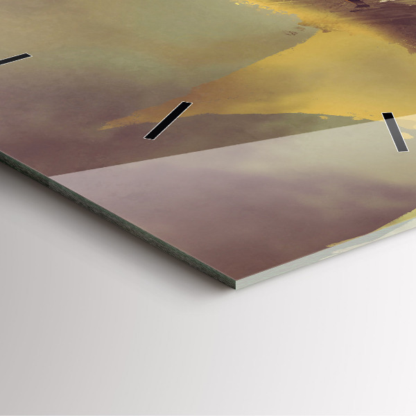 Square glass wall clock Dragon Rider Illustration