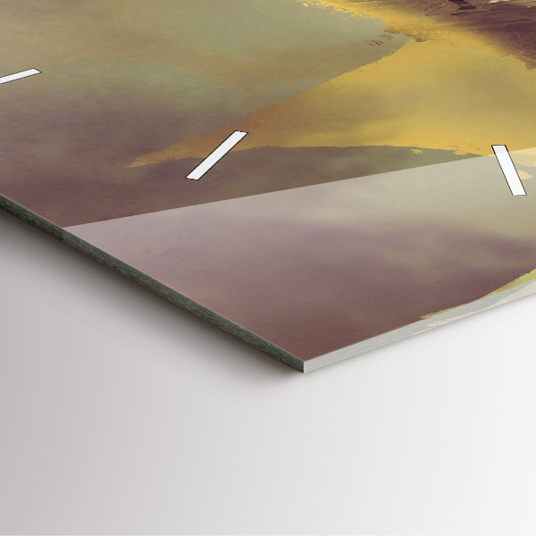 Square glass wall clock Dragon Rider Illustration