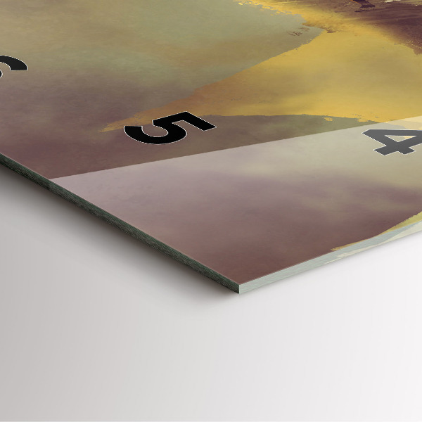 Square glass wall clock Dragon Rider Illustration