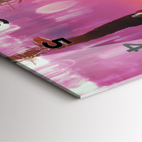 Square glass wall clock Cyberspace