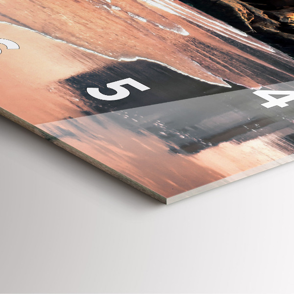 Square glass wall clock Sherman Coast