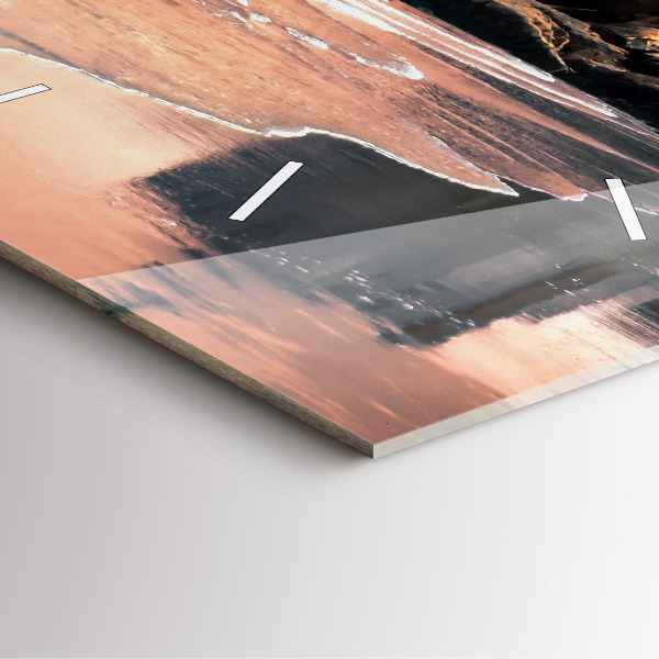 Square glass wall clock Sherman Coast