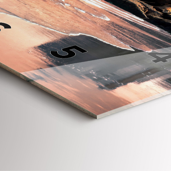 Square glass wall clock Sherman Coast