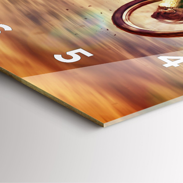 Square glass wall clock Motocross Enduro