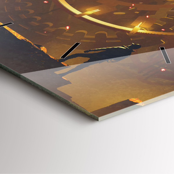 Square glass wall clock Time – Mechanism