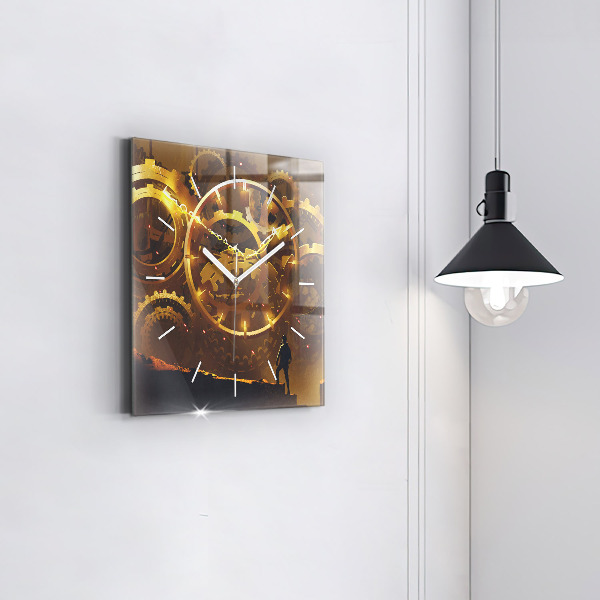 Square glass wall clock Time – Mechanism