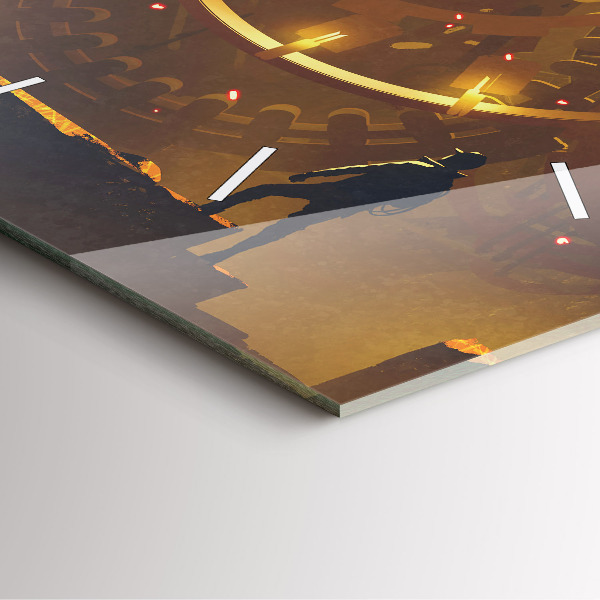 Square glass wall clock Time – Mechanism