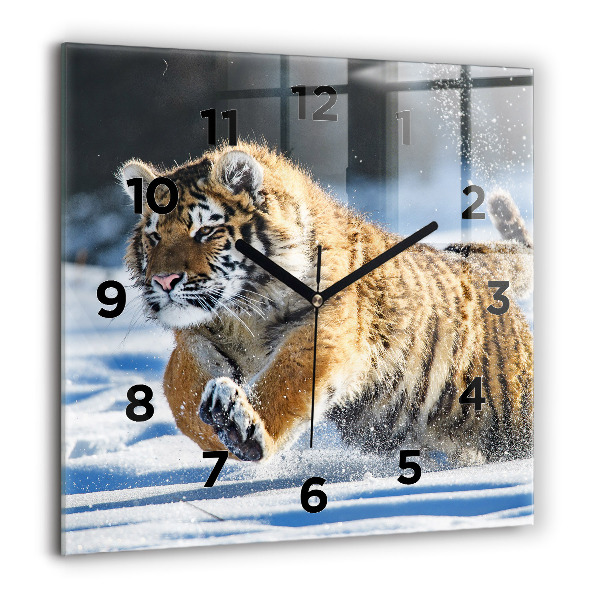 Square glass wall clock A Brave Step Forward
