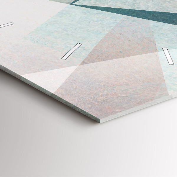 Square glass wall clock Triangles Abstract Texture