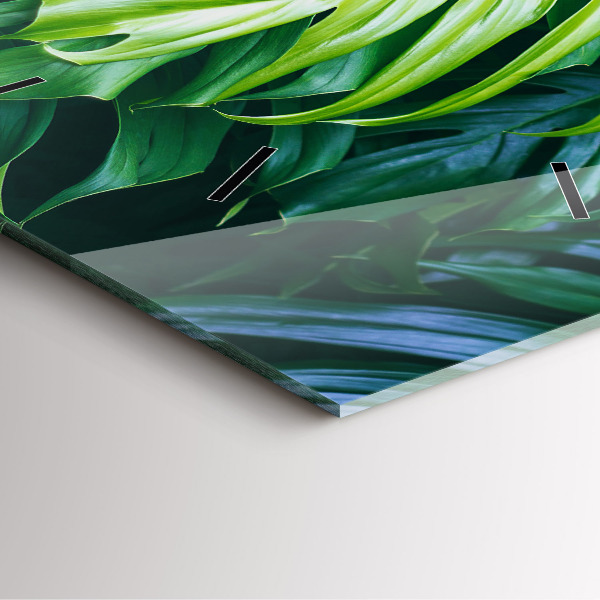 Square glass wall clock The Tropical Side of Nature