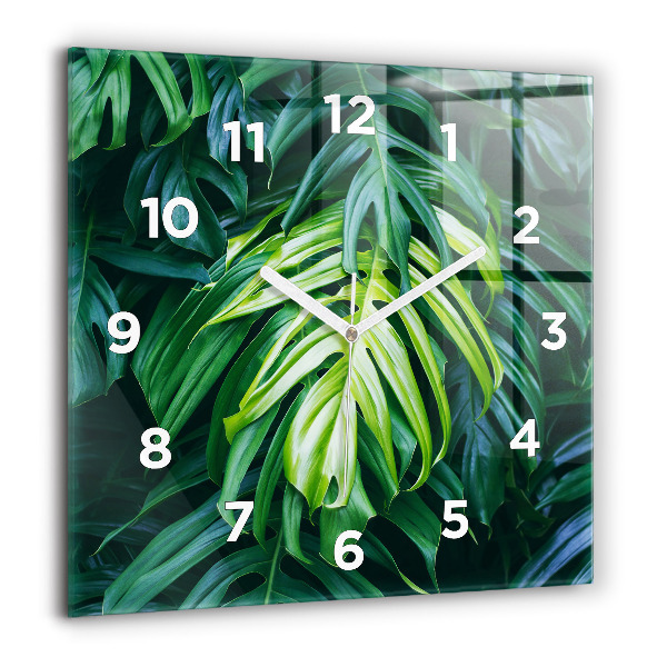 Square glass wall clock The Tropical Side of Nature